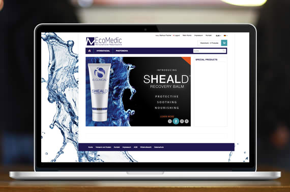 Onlineshop der EcoMedic GmbH