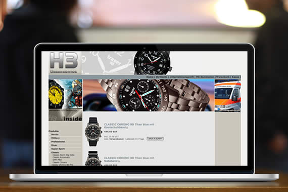 Onlineshop f&uuml;r H3 Uhrenkontor