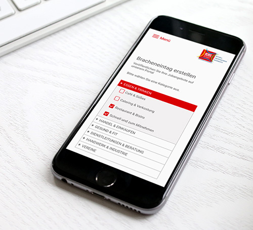 Bracheneintrag mobile Variante - H&auml;ndlerbackend Bruchk&ouml;bel