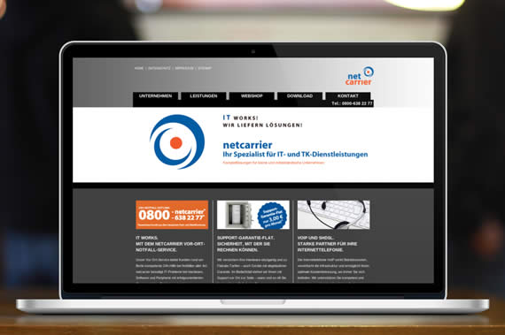 Website f&uuml;r netcarrier