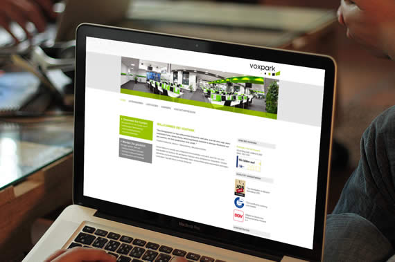 Website f&uuml;r Voxpark