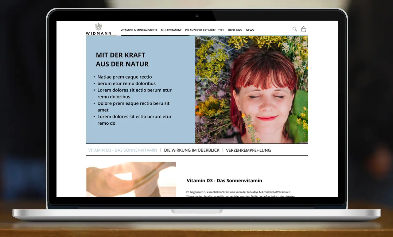 Produktseite Abschnitt drei - Widmann Germany